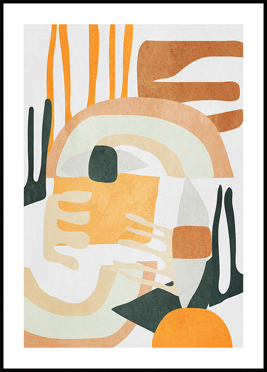 Poster di armonia astratta di forme geometriche