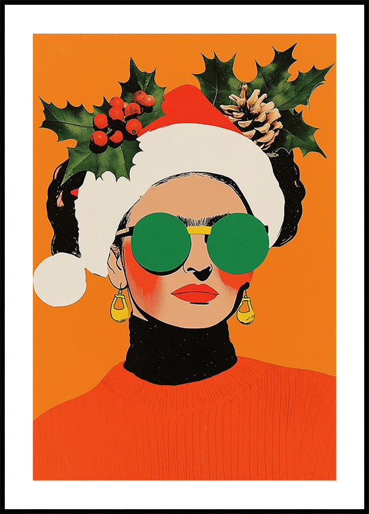 Poster di icone di stile festivo