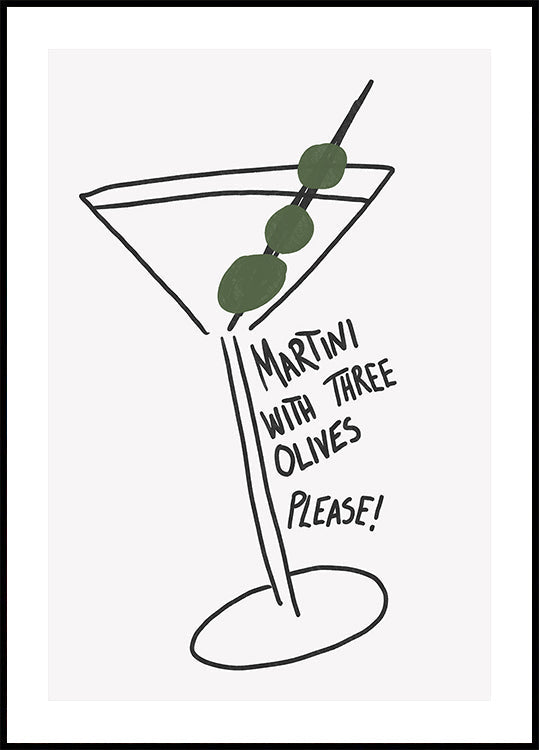 Poster del trio Martini di oliva