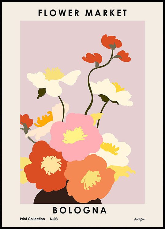 Mercato dei fiori. Manifesto di Bologna