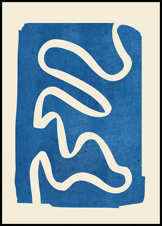 Poster blu minimale astratto geometrico