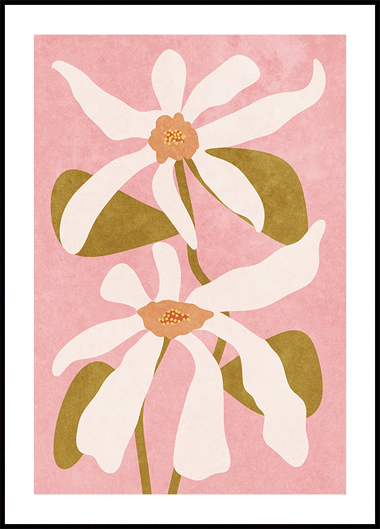 Fiori astratti nel poster