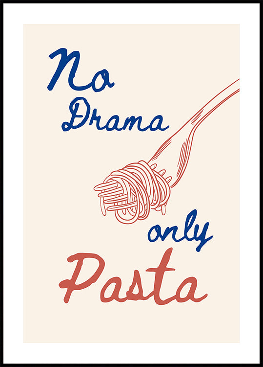 Nessun dramma, solo pasta, illustrazione + testo