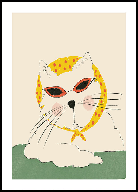 Poster di borsa felina chic