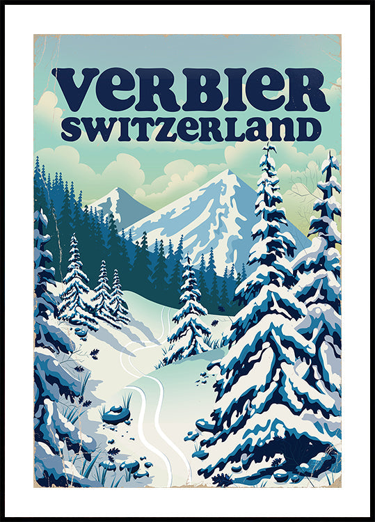 Poster di sci di Verbier Svizzera (NUOVO)