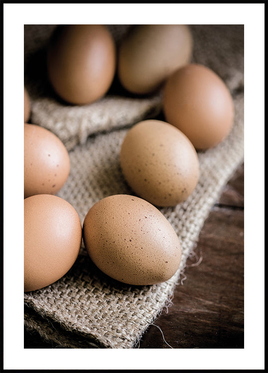 Poster di uova biologiche marroni