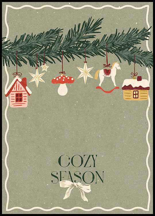 Poster dei giocattoli sull'albero di Natale