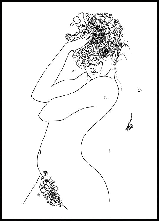 Manifesto della ragazza dei fiori