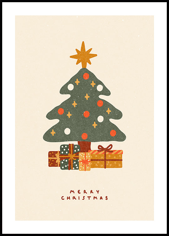 Albero di Natale con regali Poster