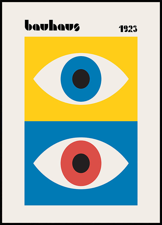 Poster astratto degli occhi Bauhaus