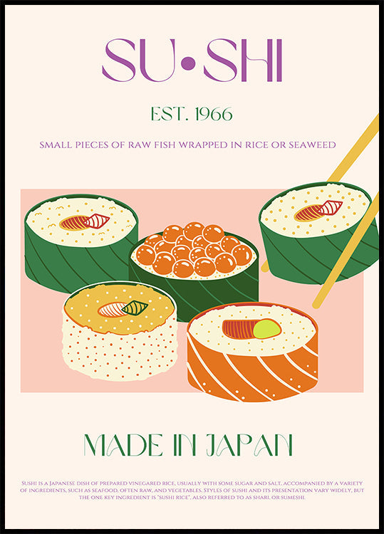 Poster di delizia di sushi