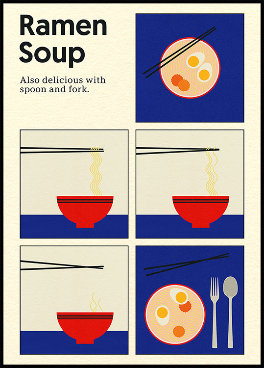 Poster Poster di zuppa di ramen
