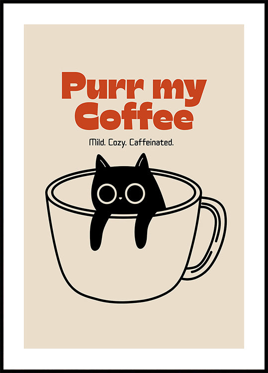 Poster delle fusa del mio caffè