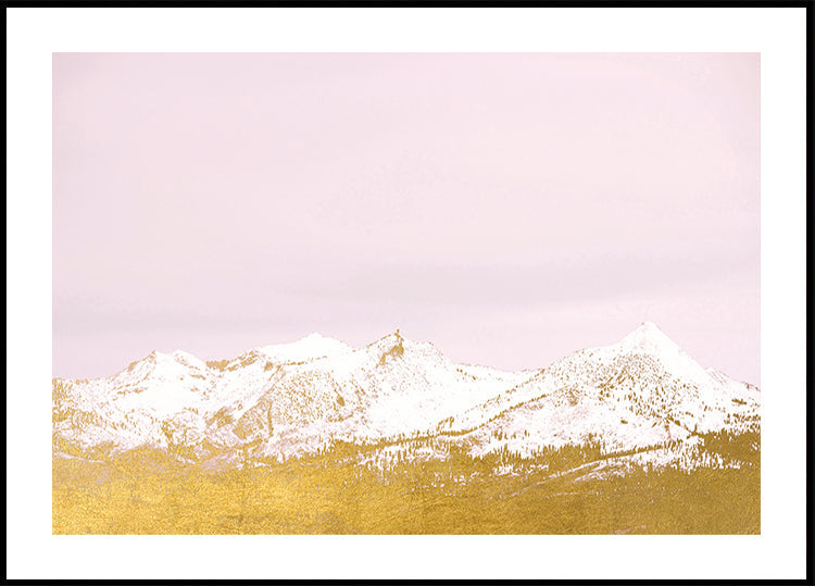 Poster delle montagne d'oro