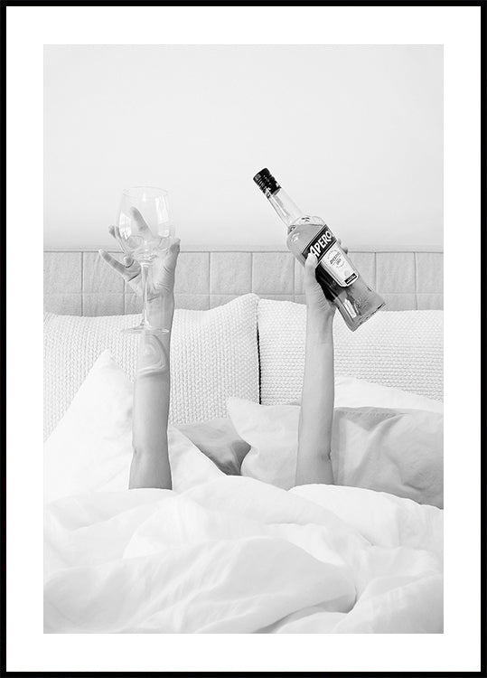 Aperol In Bed B&W Plakat
