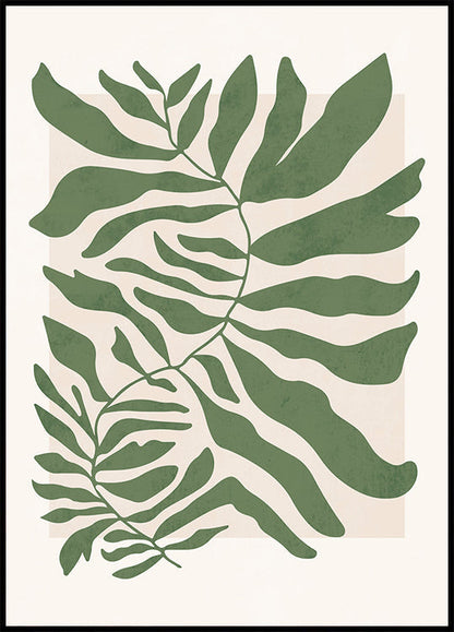 Poster di design botanico verde