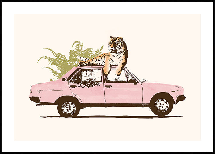Tigre sull'auto