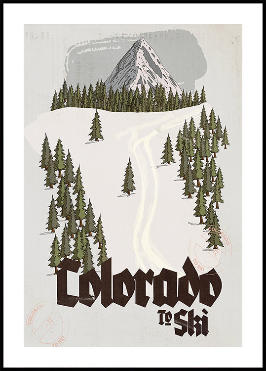 Poster di sci Colorado due