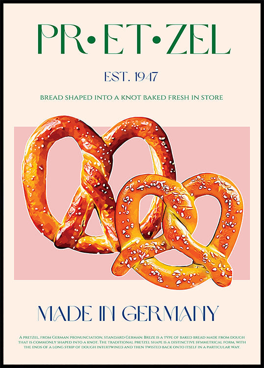 Poster di pretzel delizioso
