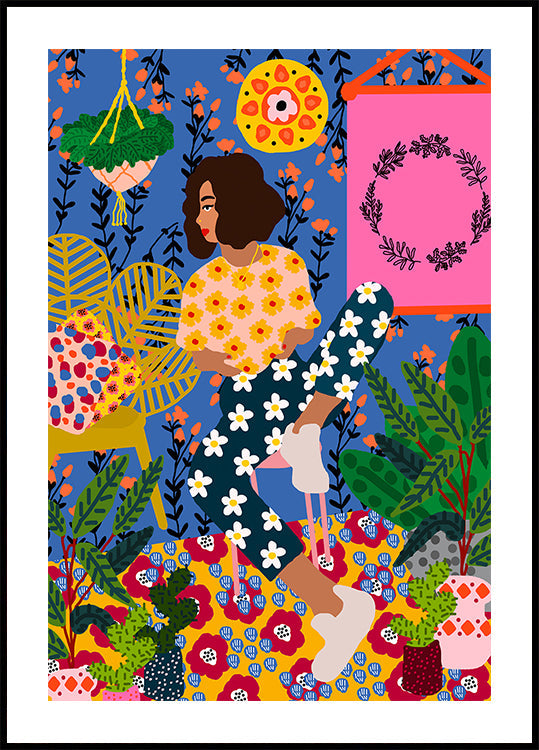 Ragazza del ritiro floreale