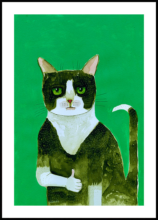 Gatto da smoking pollice in su