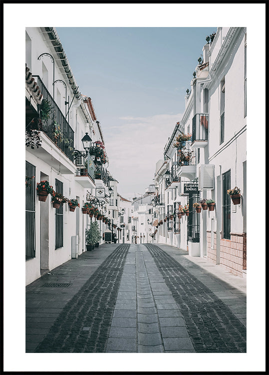 Poster delle affascinanti strade di Mijas