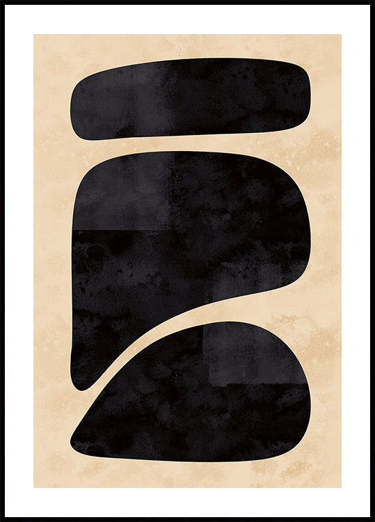 Poster di forme nere minimali