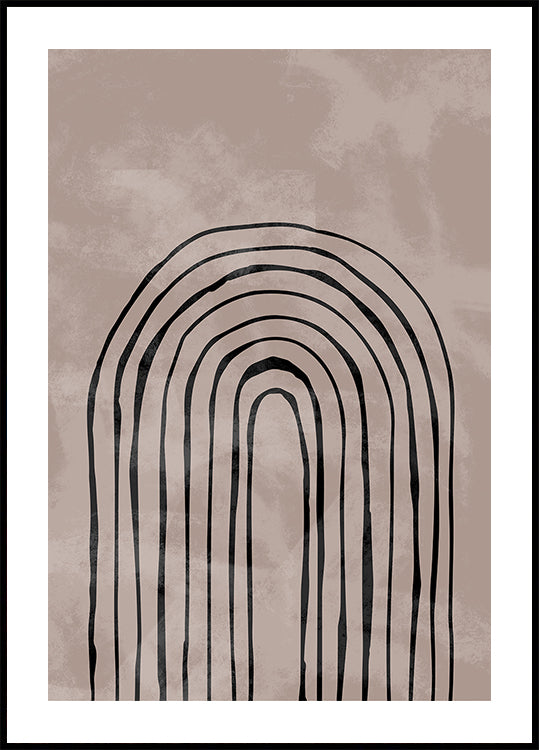 Poster n.4 nero ad arco unidirezionale