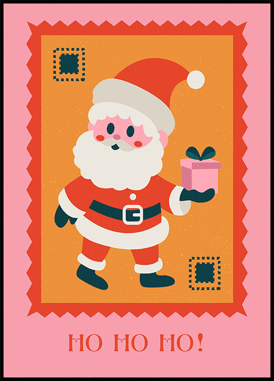 Ho ho ho - Babbo Natale con poster regalo