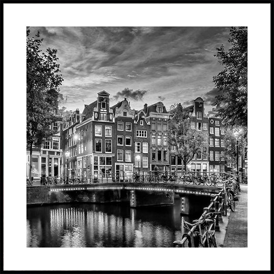 AMSTERDAM Impressione idilliaca da Single - Poster monocromatico