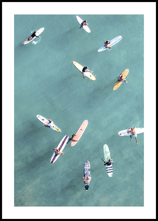 Poster Surfisti in mare n.3
