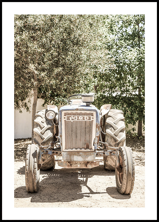 Poster della scena del trattore robusto