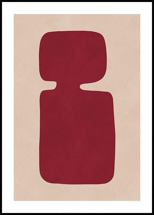 Poster con silhouette cremisi