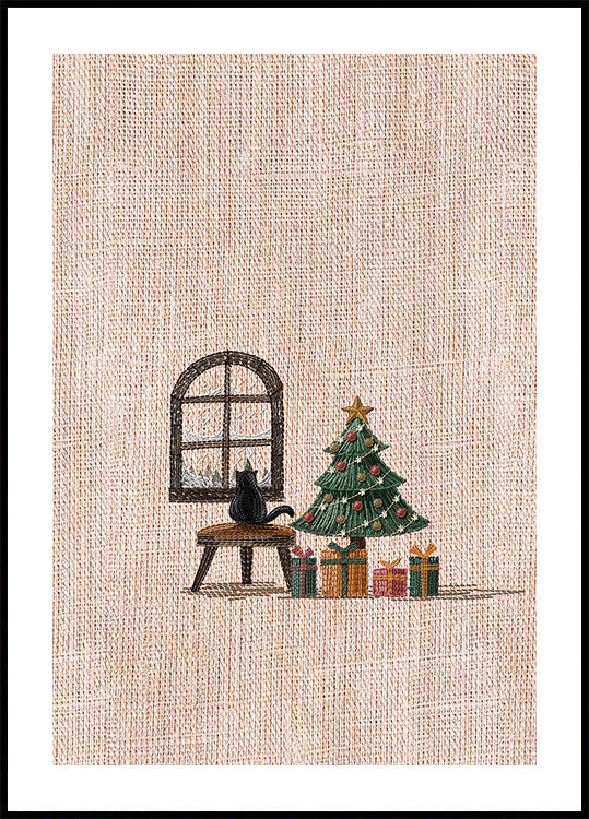 Gatto nella stanza accogliente Poster