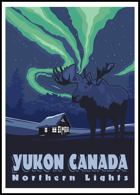 Poster di stampa di viaggio Yukon Canada