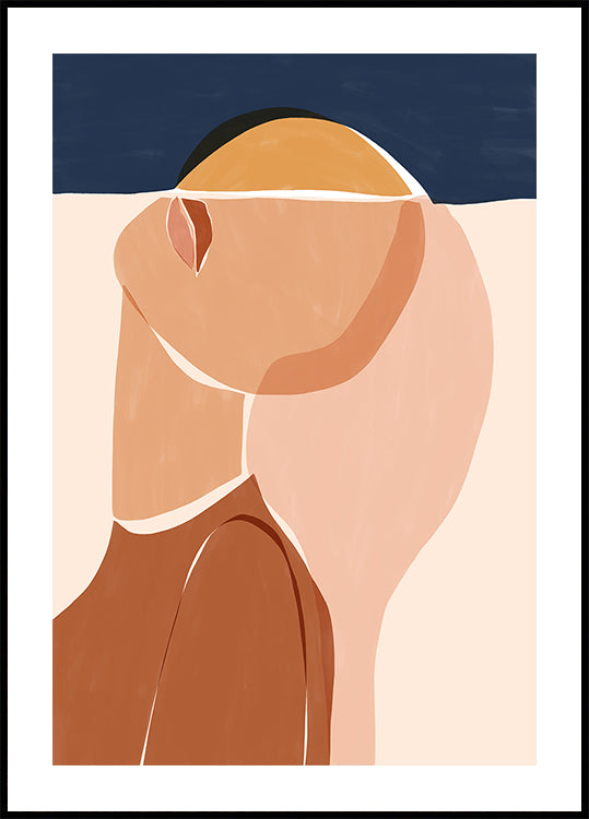 Poster mezzo viso e mezzo sole