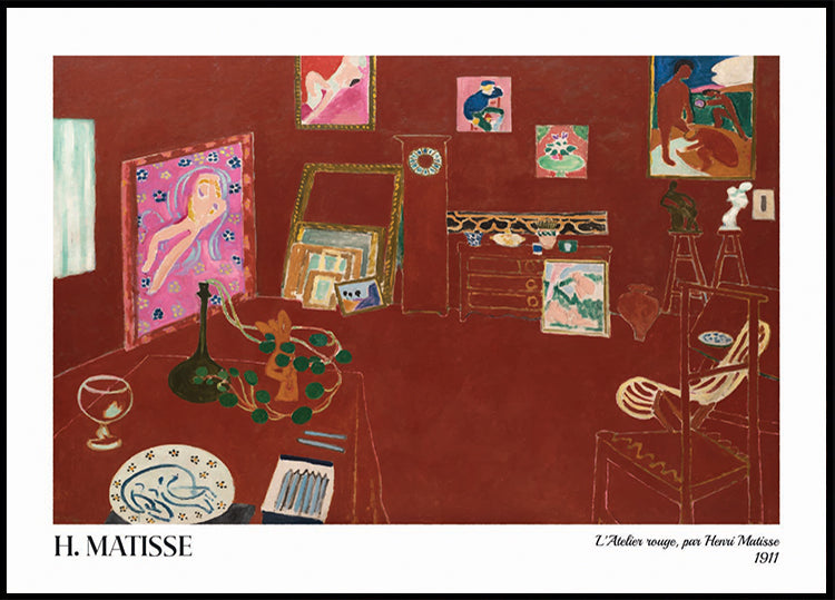 Poster Lo Studio Rosso di Henri Matisse