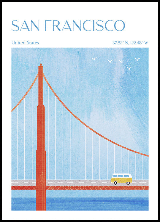 Poster del ponte Golden Gate di San Francisco