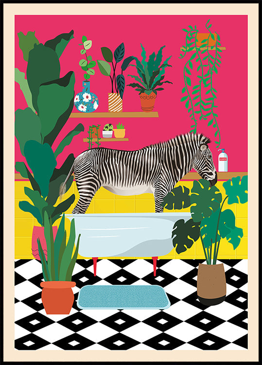 L'ora del bagno alla zebra