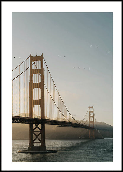 Poster del tramonto sul Golden Gate Bridge