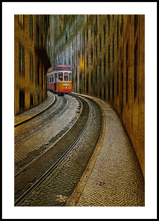 Ferrovia con tram Poster