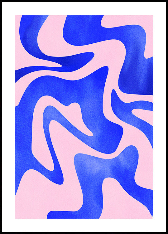 Manifesto astratto dell'onda blu
