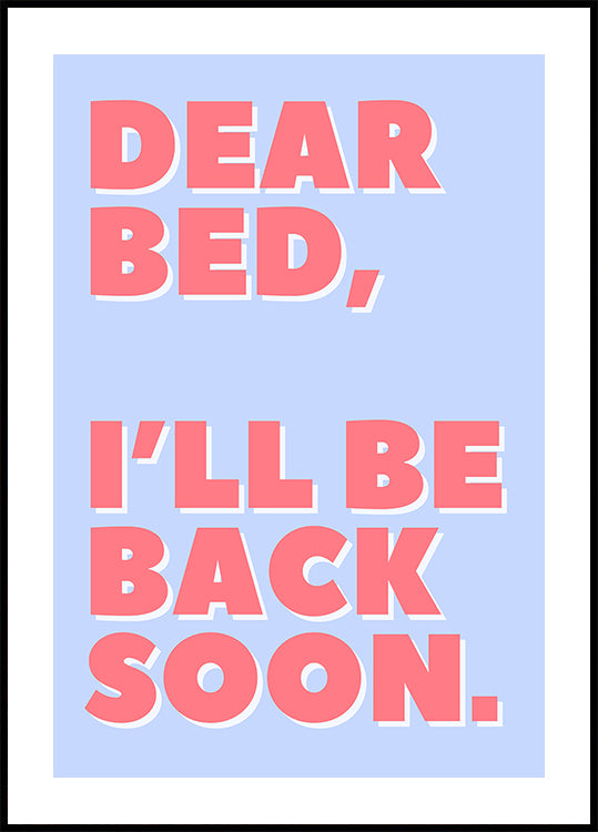 Poster Lettera al mio letto