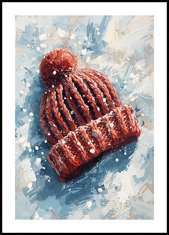 Poster Mütze im Schnee