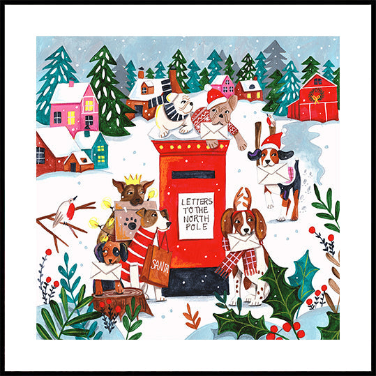 Poster di posta natalizia