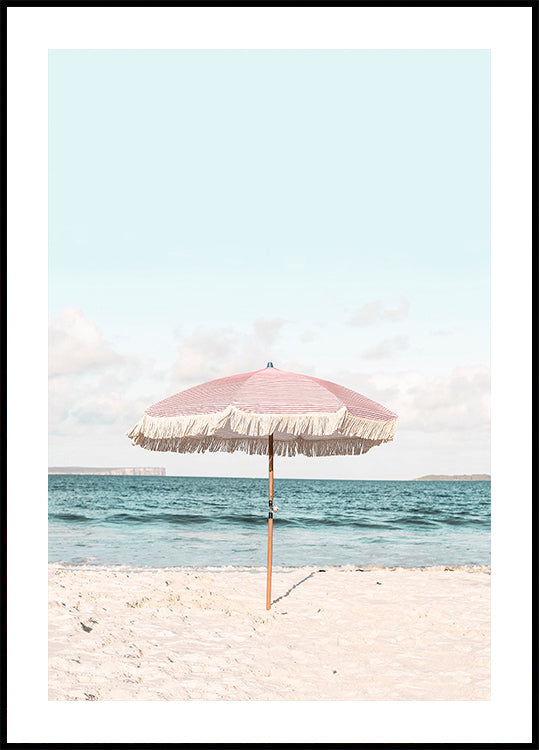 Poster di ombrello rosa