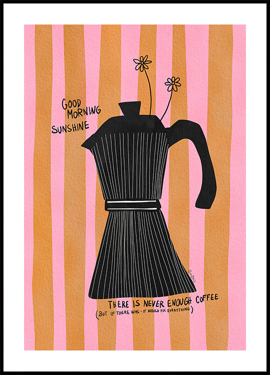 Poster del sole del caffè Mocca