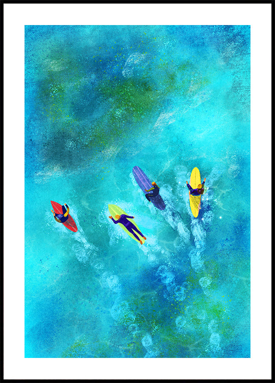 Poster di tizi surfisti