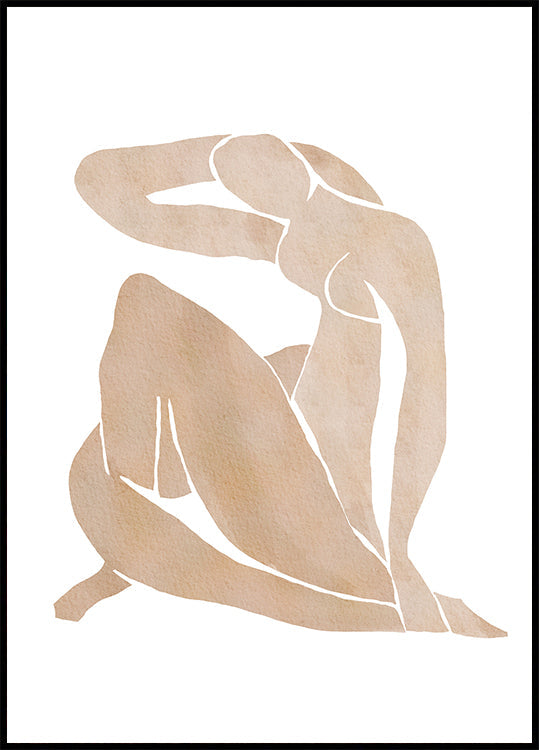 Poster di arte astratta di forma femminile