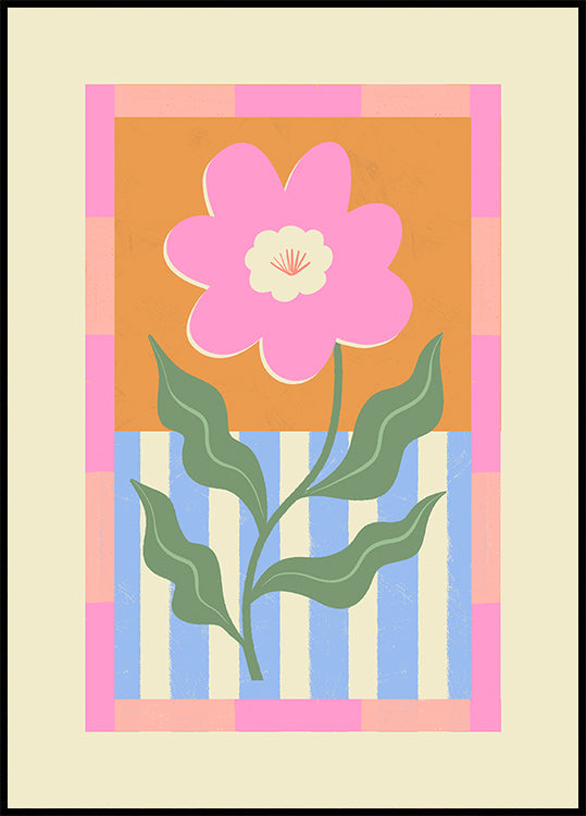 Poster di fiori astratti rosa